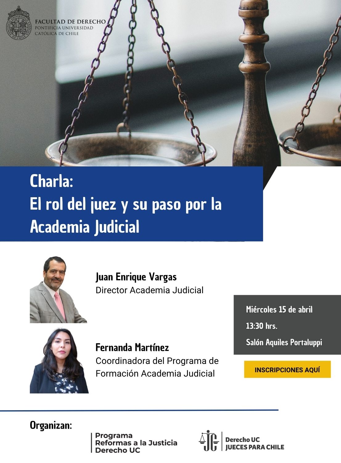 Charla el rol del juez y su paso por la Academia Judicial